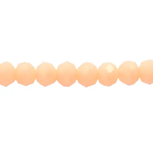 [22454] Murano rondela facetada 4mm crema mate 86 x 145unds