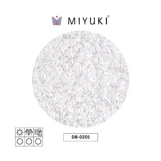 [19971] Miyuki delica 15/0 DBS0201 blanco perla x 50g