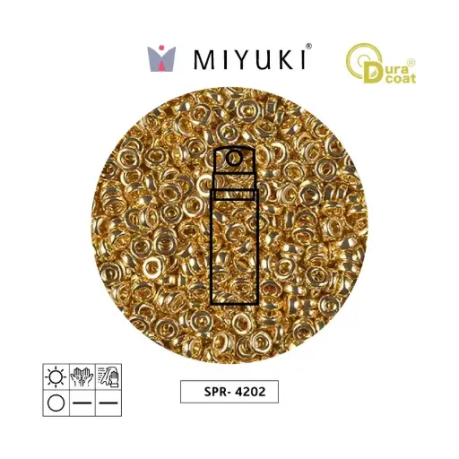 [01724] Miyuki spacer bead 3mm SPR4202 galvanized gold duracoat x 10g