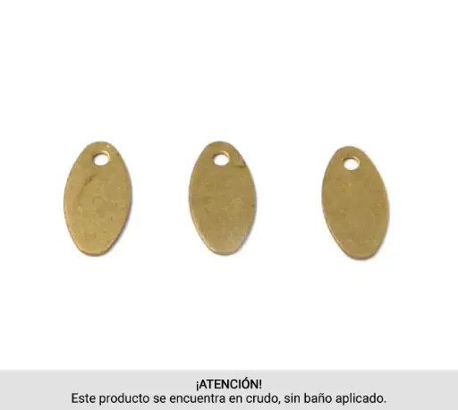 [01260-B1000] Finding oval 10.3x5.2x0.4mm/Raw bolsa x 1000 und